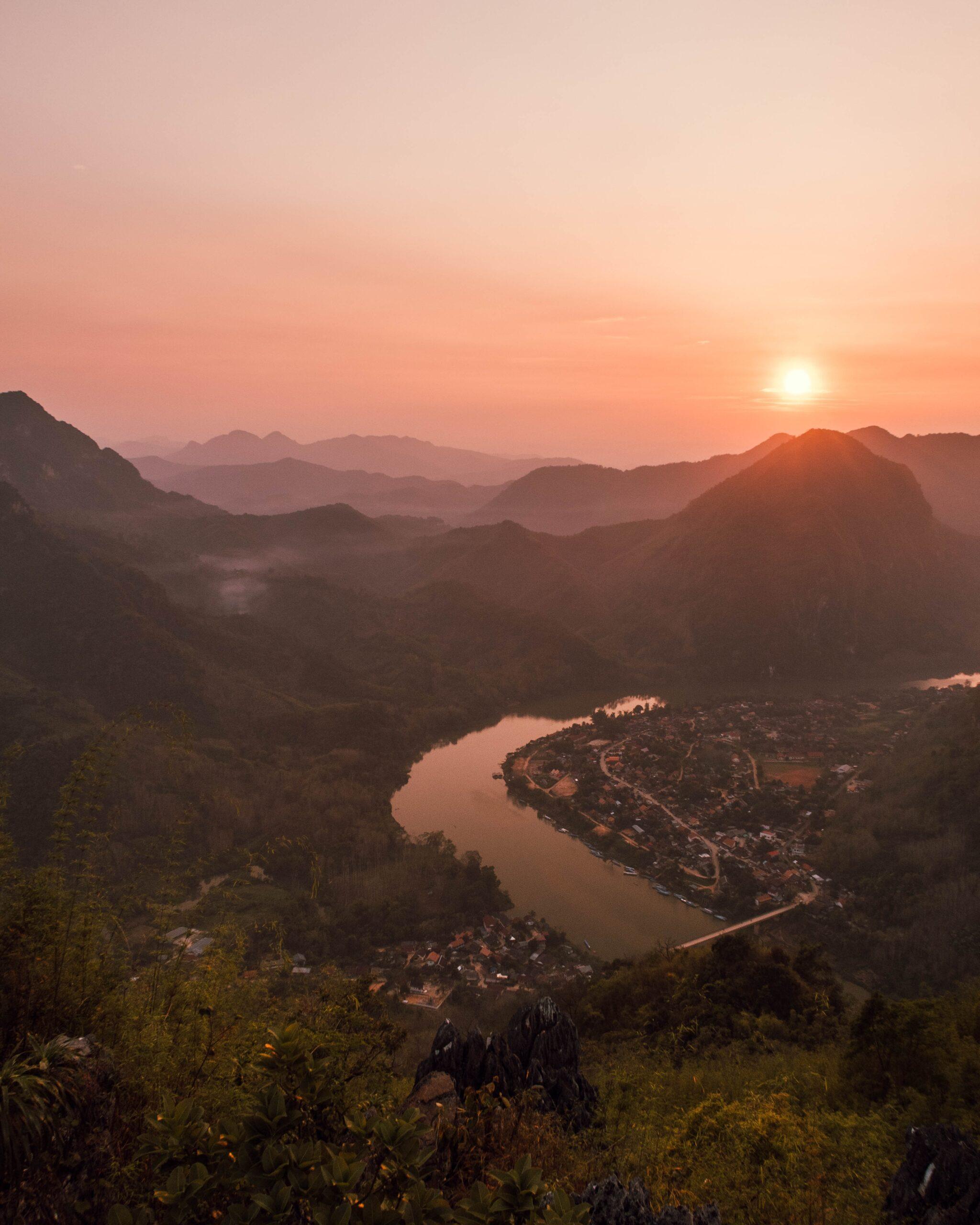 Sunset in Laos