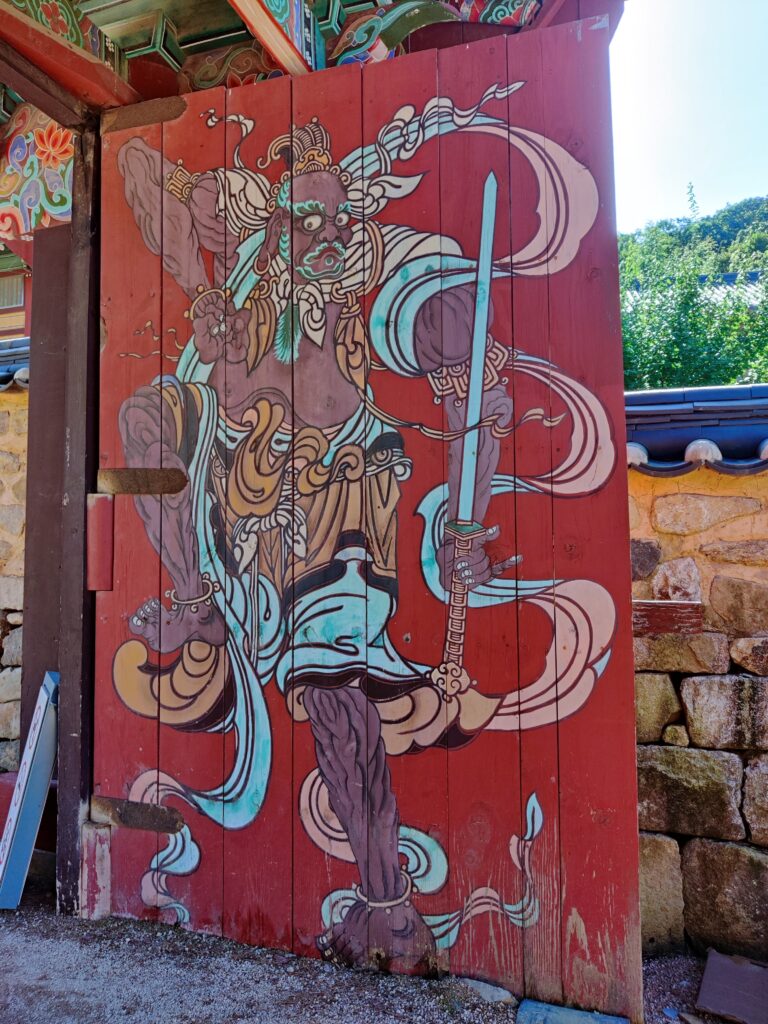 Painted door while hiking in Busan