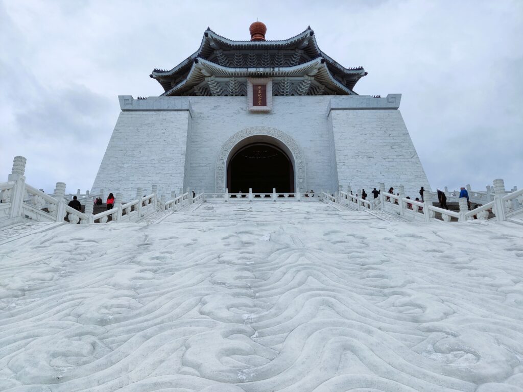 Beautiful architecture in National Chiang Kai-shek Memorial Hall in Taipei