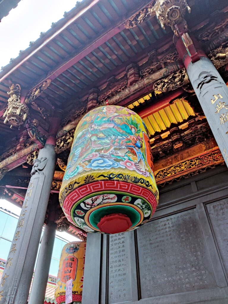 Lantern in Lungshang Temple in Taipei