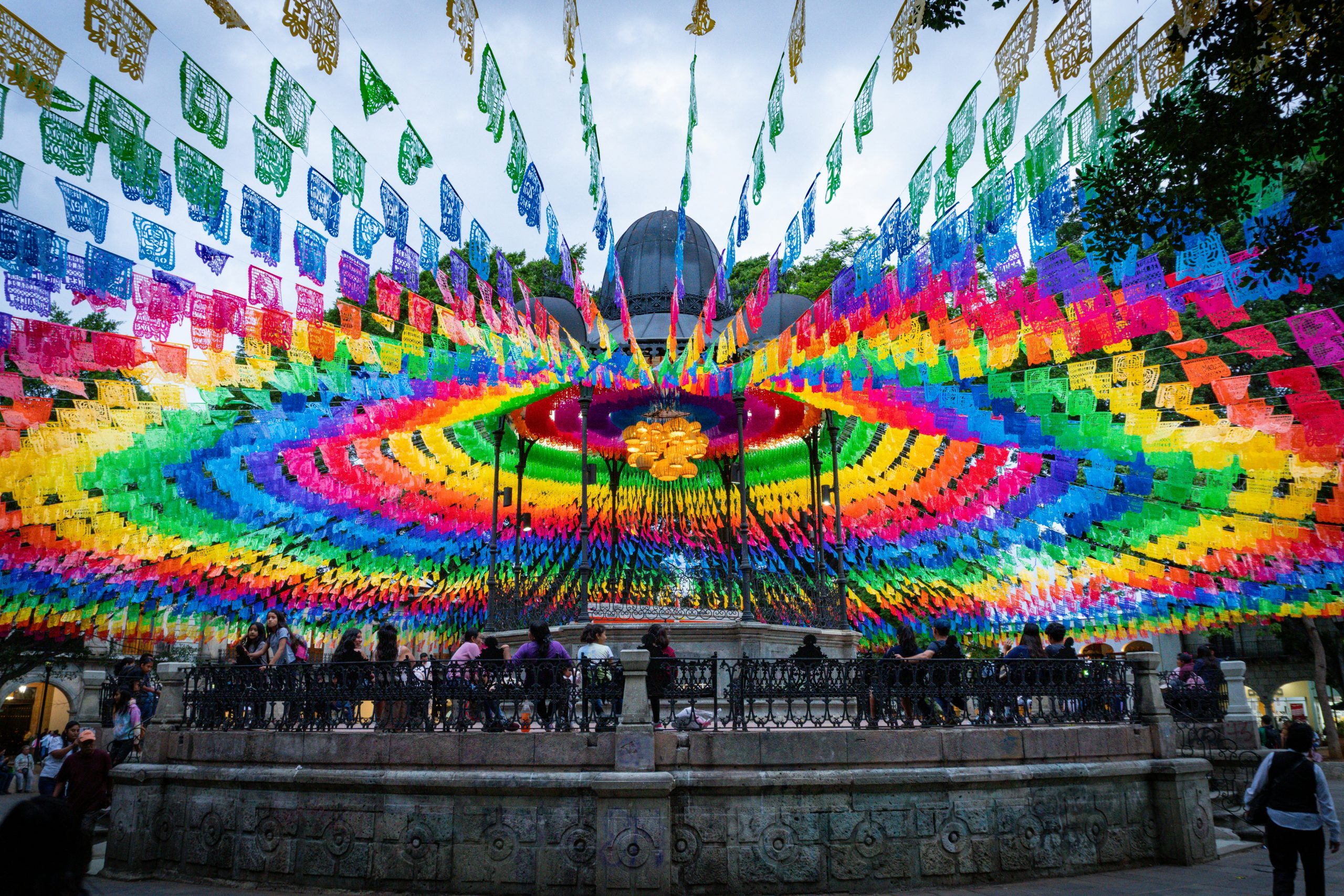 Colorful decorations in Oaxaca