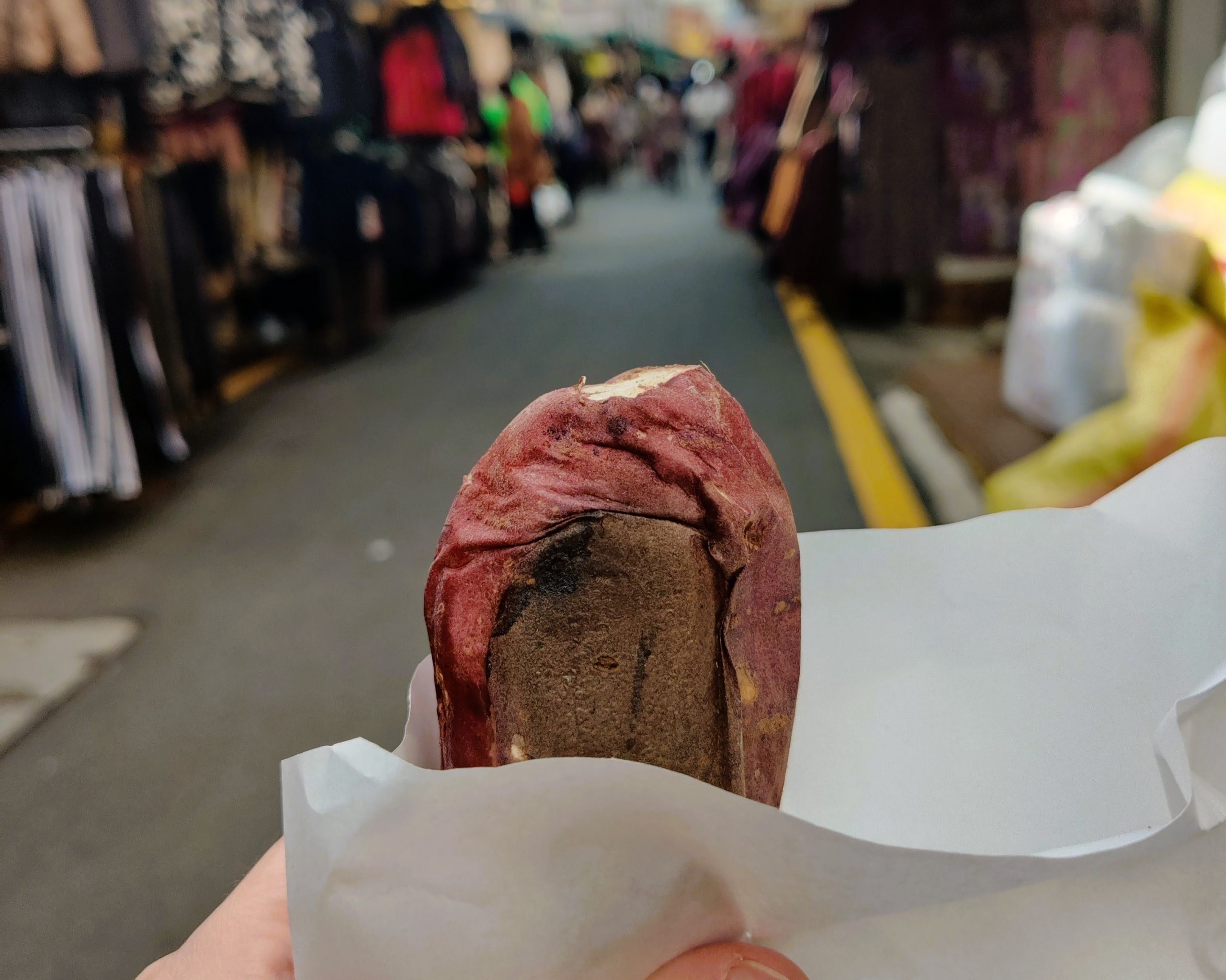 Roasted sweet potato - a winter street food