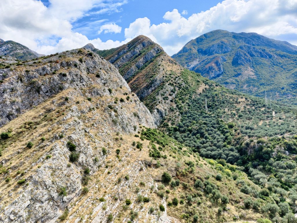 Mountain view inside the fortress in Bar