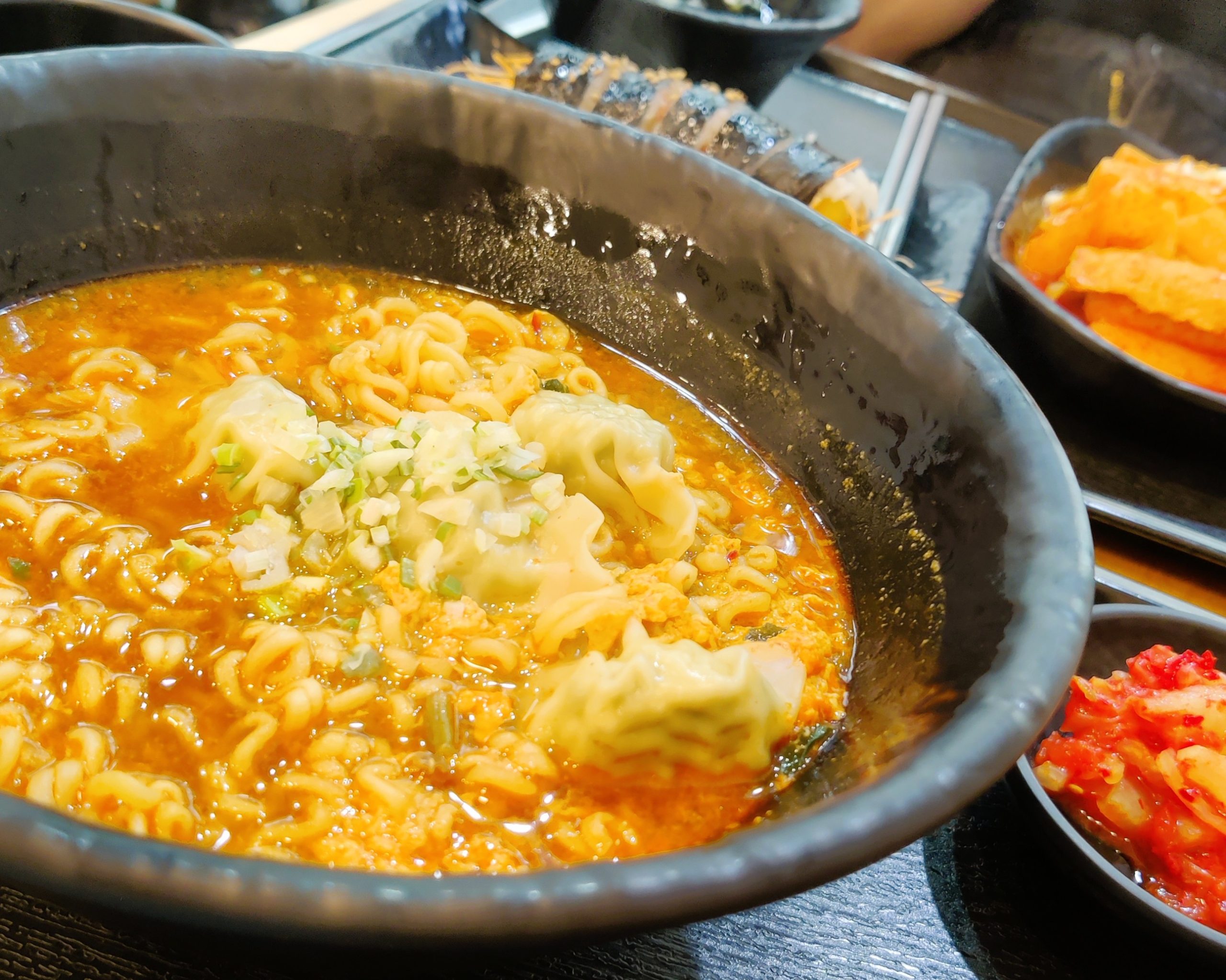 Ramen and generous portion in Korea