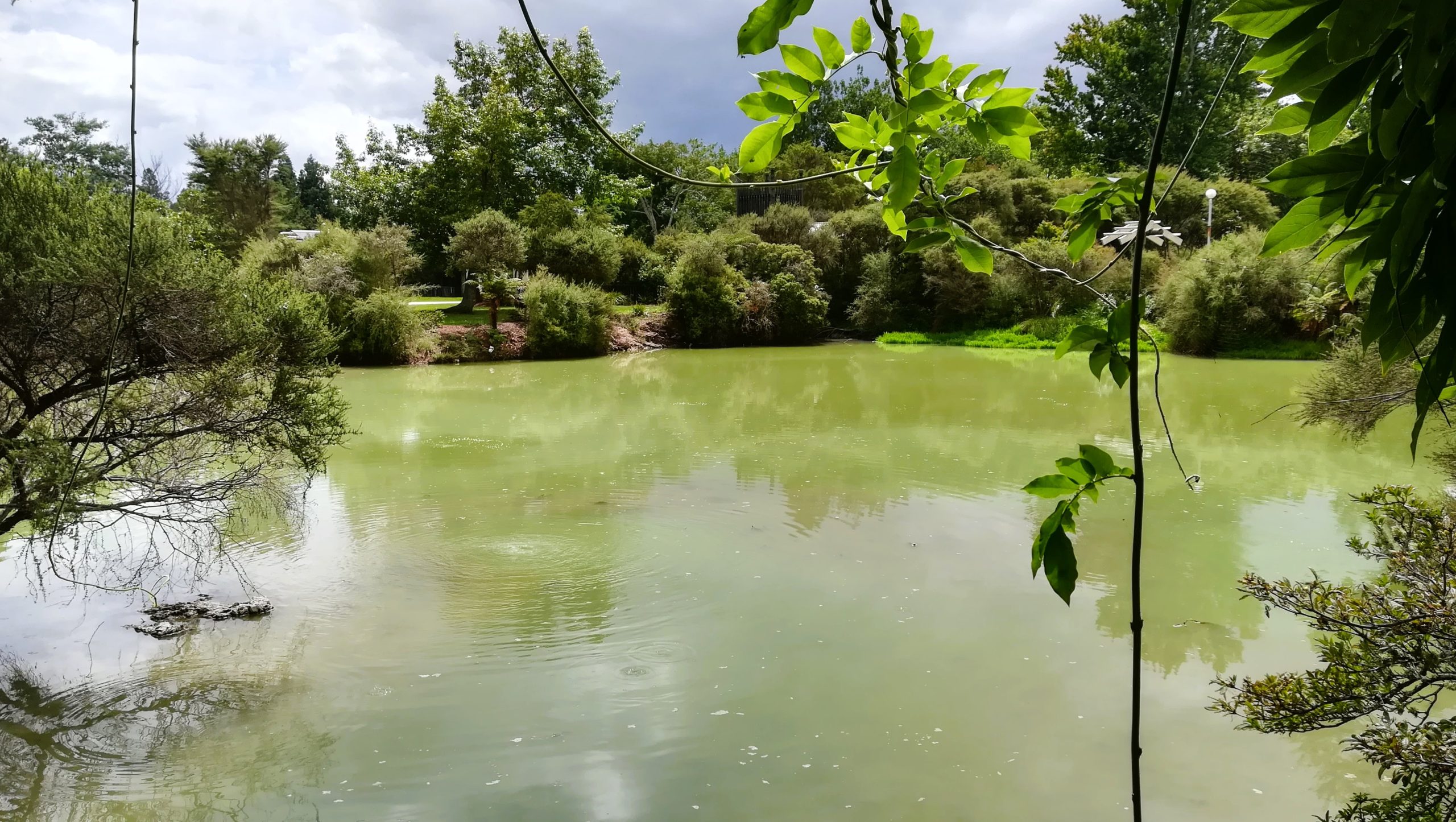 Hiking and crossing a body of water