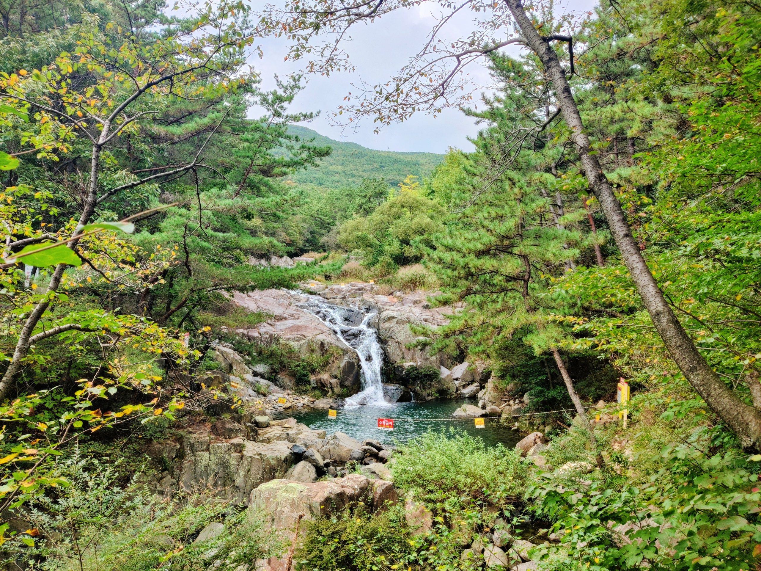 Waterfall before hiking Jangsan