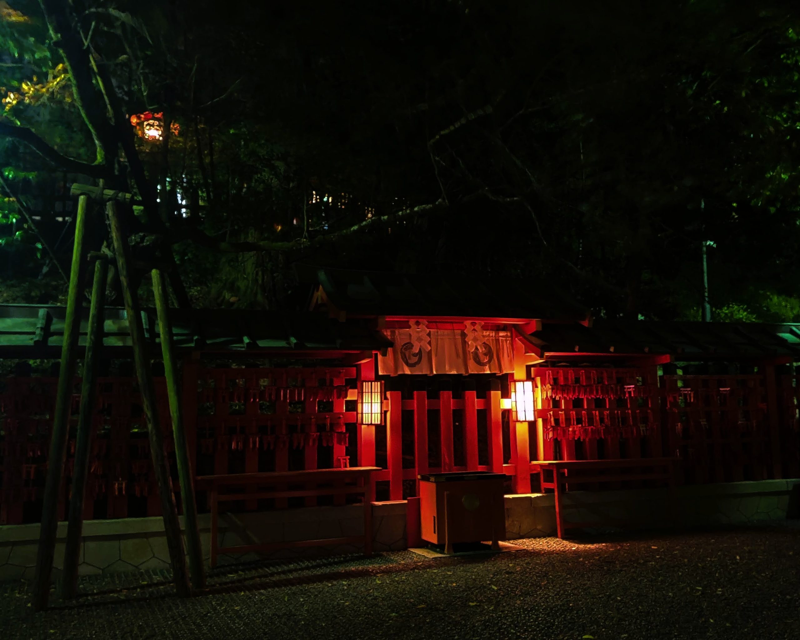 Fushimi Inari Taisha by night in Kyoto