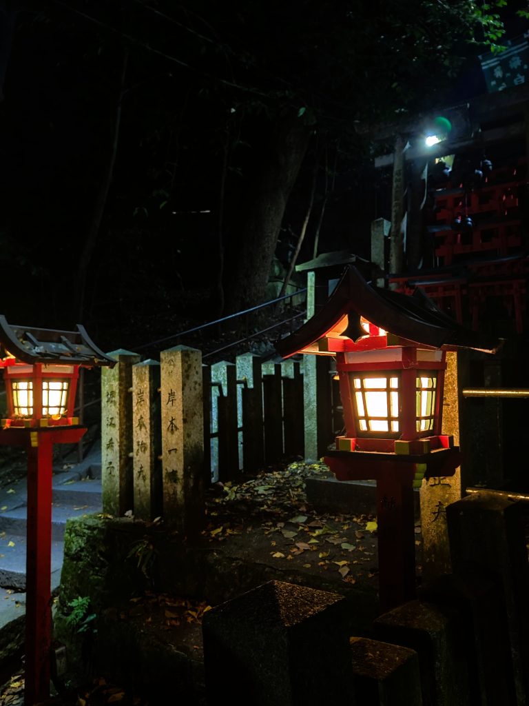 Lanterns and path leading to the top of Inariyama