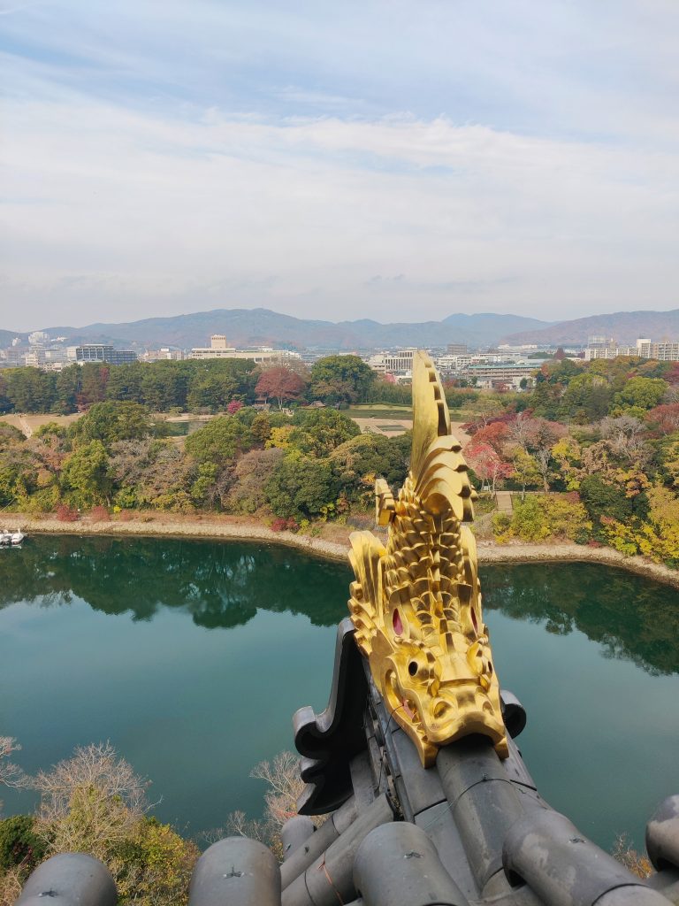 Okayama Castle gilded roof tile