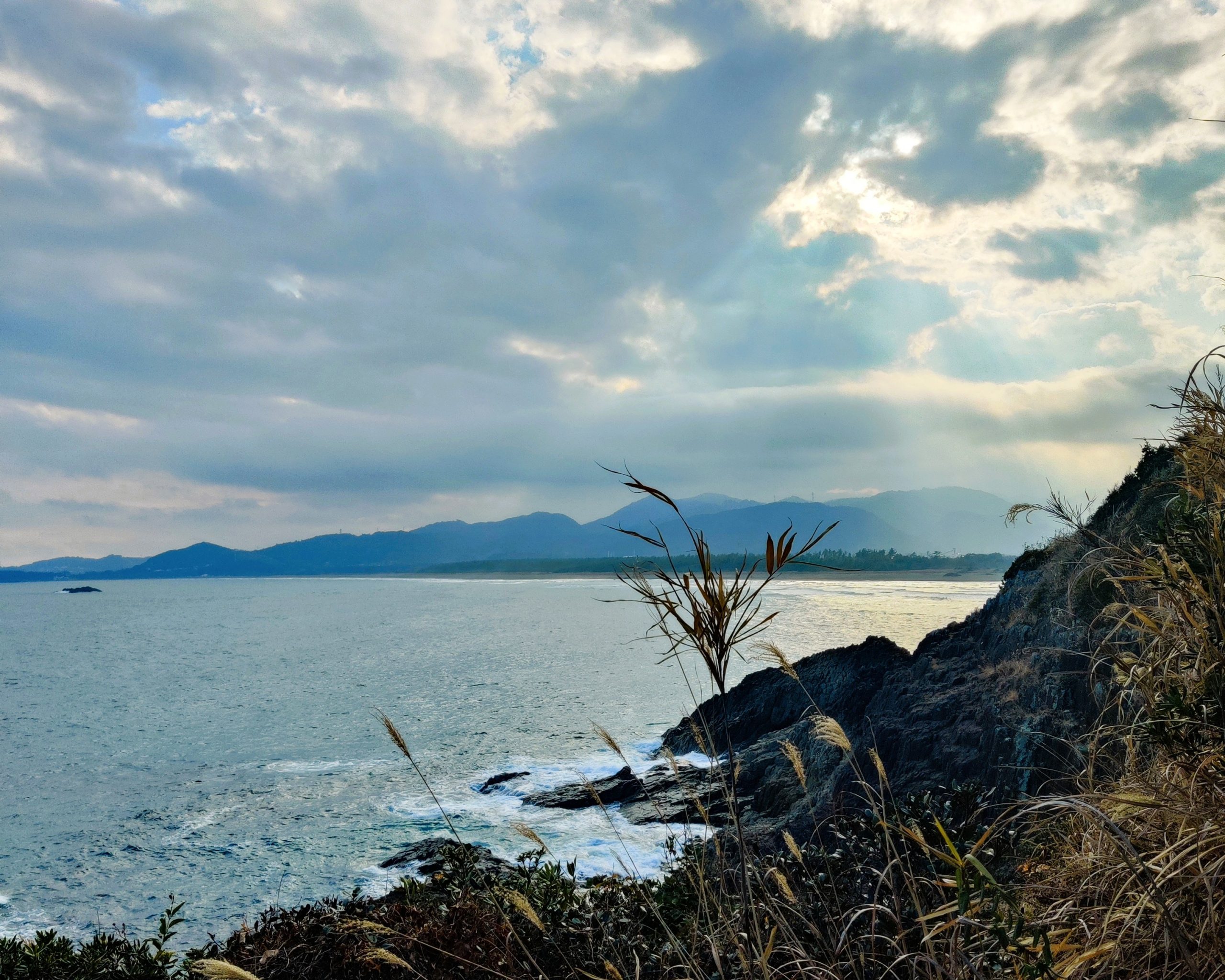 Meditation on flight - sea scenery