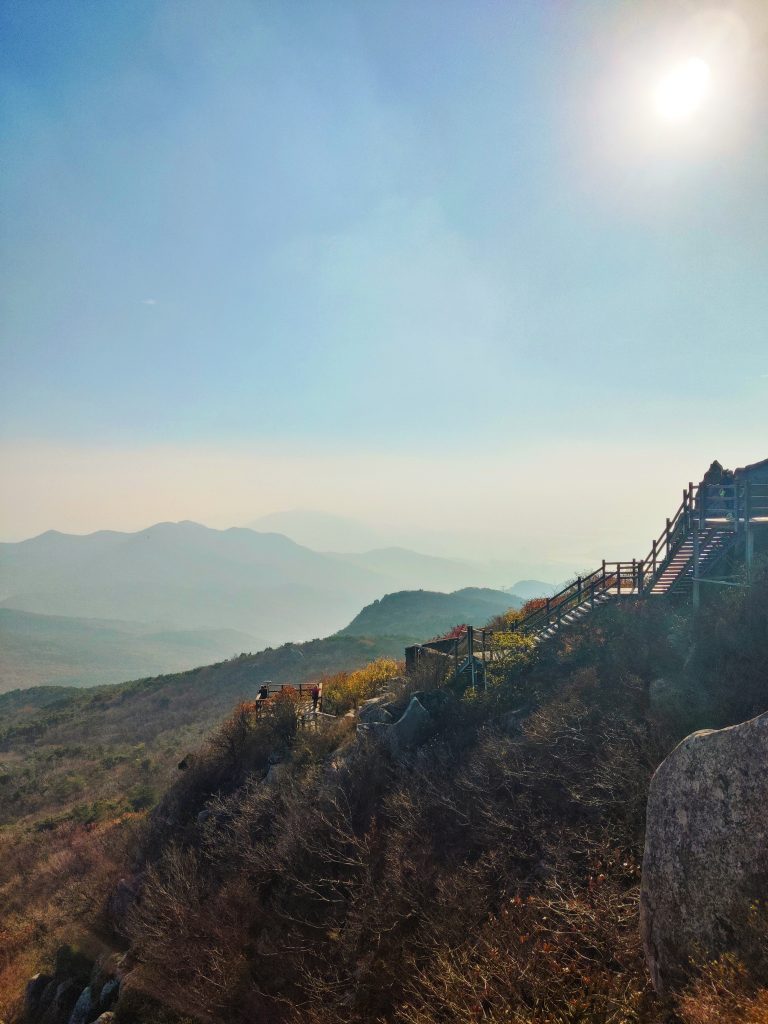 Geumjeongsan and its peak during autumn