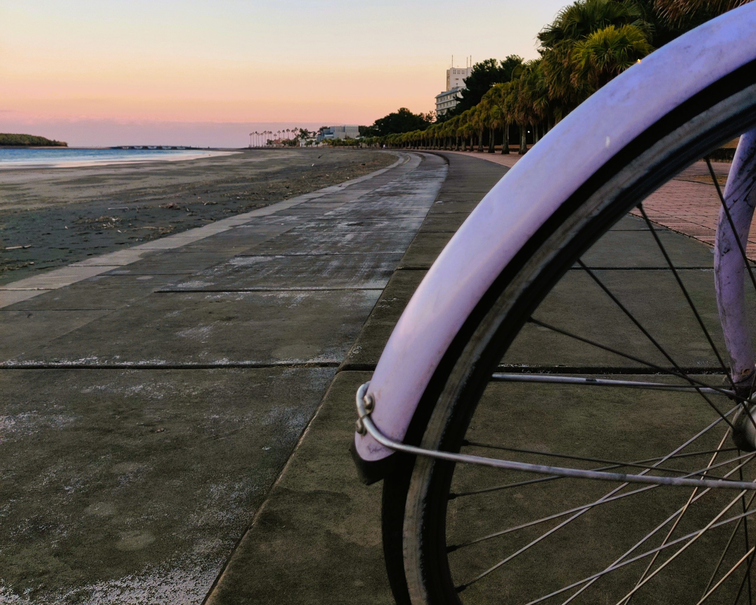 Sunset at Aoshima beach
