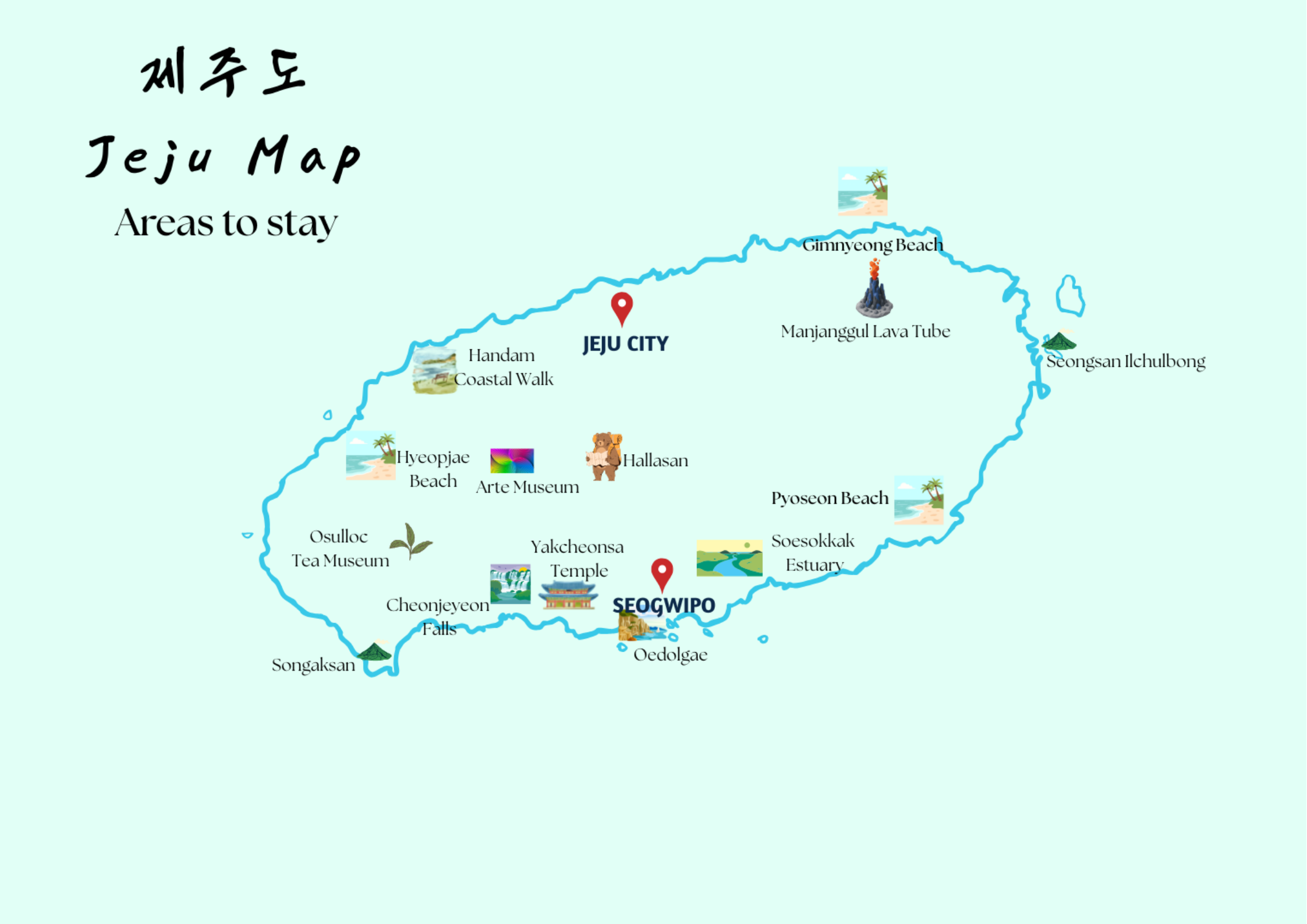 Jeju areas to stay