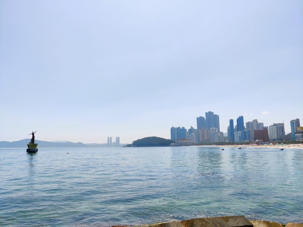 Statue at Haeundae beach