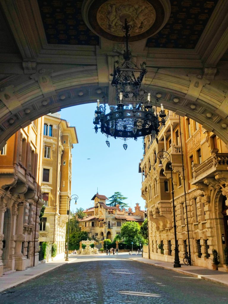 Chandelier and Arch of the Palaces of the Ambassadors - Rome
