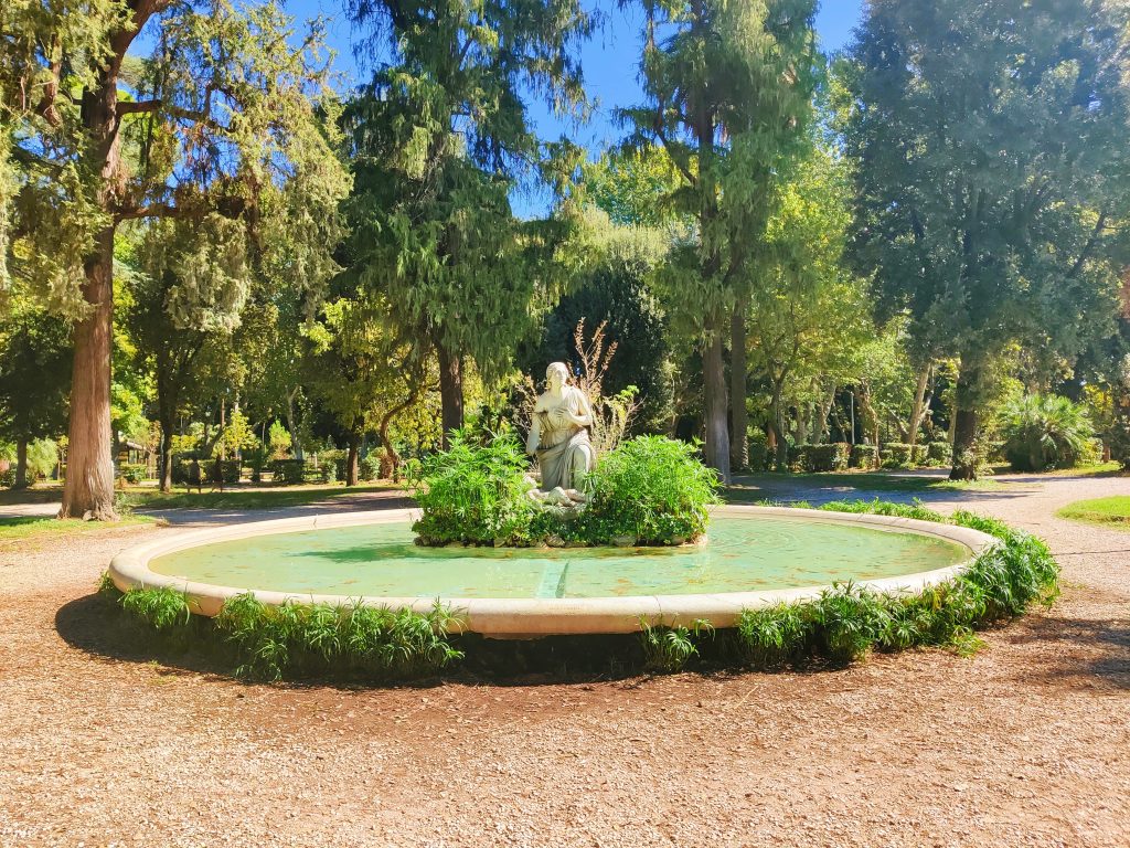 Park and statue in Rome